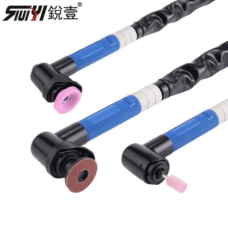 Taiwan Ruiyi Pneumatic Grinder Industrial-Grade Elbow Air Grinding Pen 90/120 Degree Small Polishing and Grinding Tool