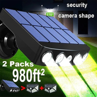 Powerful 4 LED Solar Security Lights Outdoor Decor Sensor Motion 3 Modes Street Waterproof Lamp Wall Night Work Light for Garden