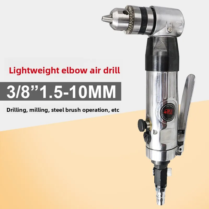 Ouwei Ow-A6 Pneumatic Drill 90-Degree Air Drill 3/8 Pistol Drill Elbow Air Drill 10mm with Forward and Reverse Drilling