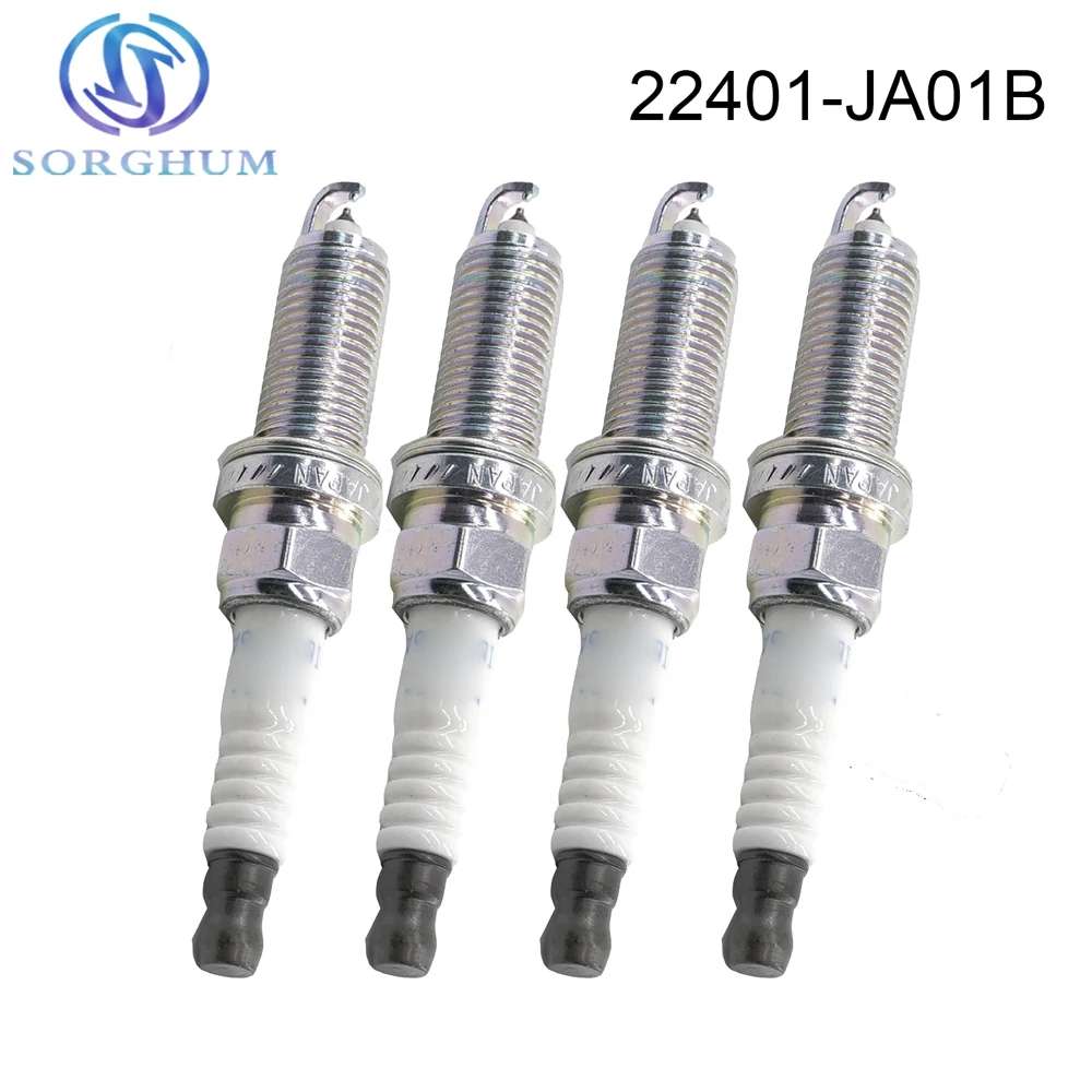 4pcs 22401-JA01B DILKAR6A11 Dual Iridium Spark Plug For Nissan X-Trail Altima Rogue Sentra Teana Versa Micra