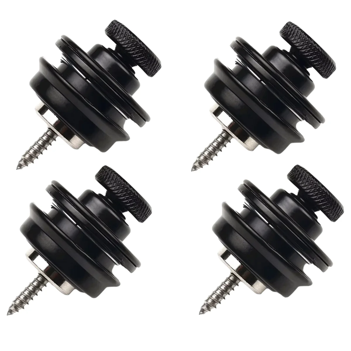ABJZ 4PCS Guitar Strap Lock Heavy Duty Metal Button Security Straplock for Electric Acoustic Guitar Bass Ukulele