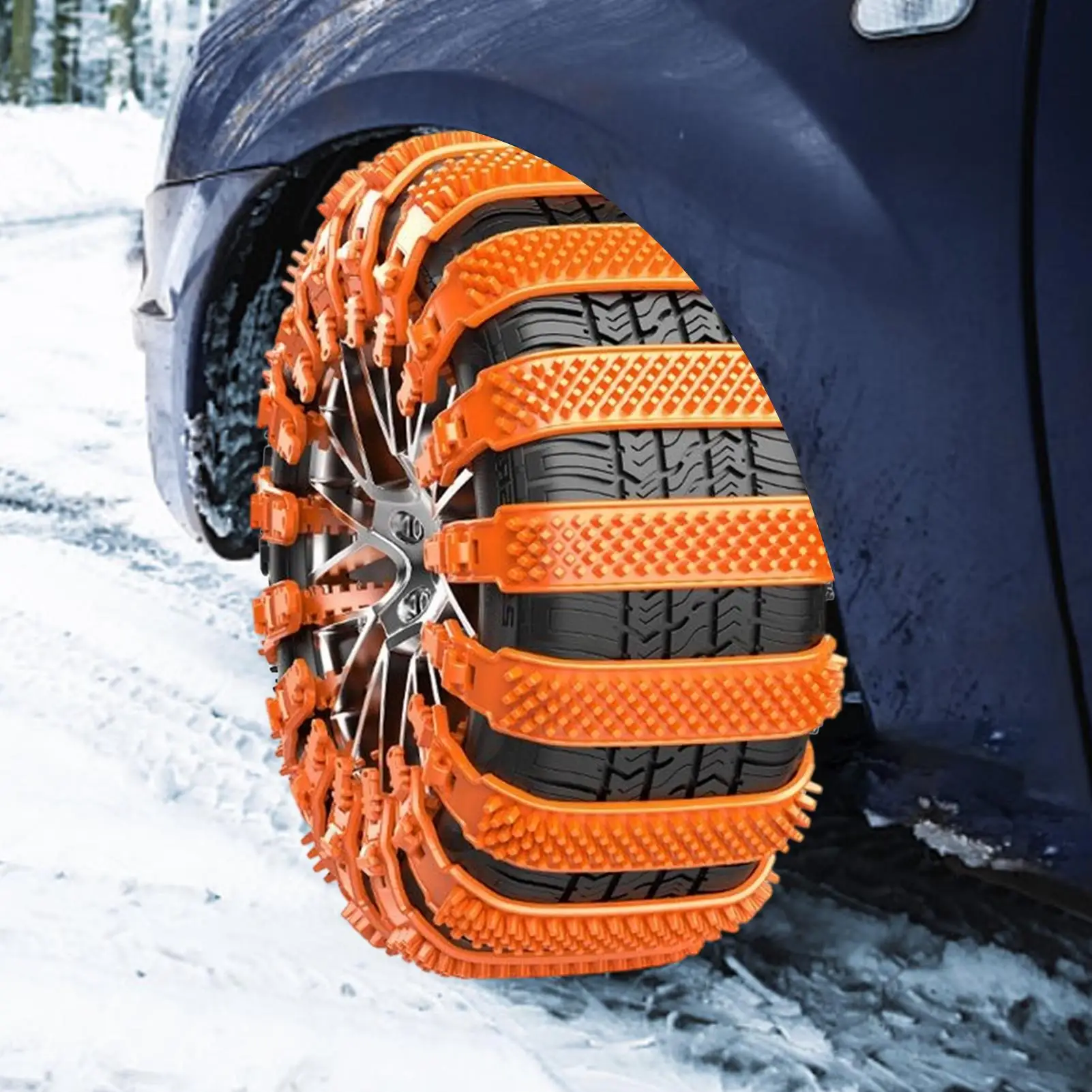

Snow Tire Chains Heavy Duty Traction Belt 5 Pieces Non-Slip Zip Tie Car Tires Chain For Vehicle Automotive Scooter SUV Sedan