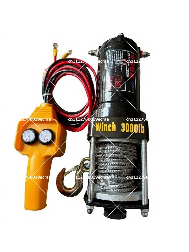 Off-road Electric Winch 3000lbs 12V 24V Vehicle Self-rescue Traction Winch for Truck SUV ATV