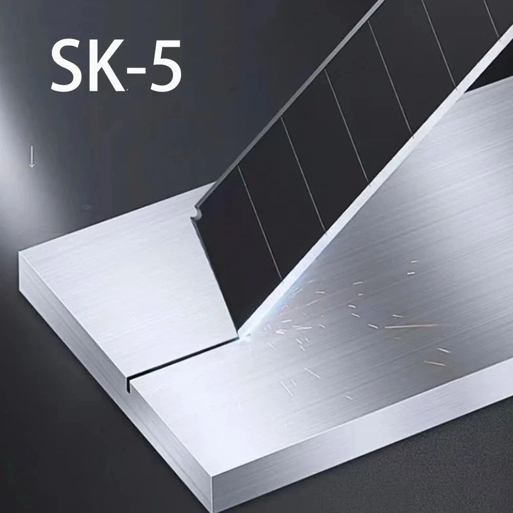 100 قطعة الكربون الصلب استبدال سكّين متعدّد الاستخدامات شفرة 100 مللي متر * 18 مللي متر الأسود لتقوم بها بنفسك أداة نحت شفرات للطلاب مكتب القرطاسية BoxCutter