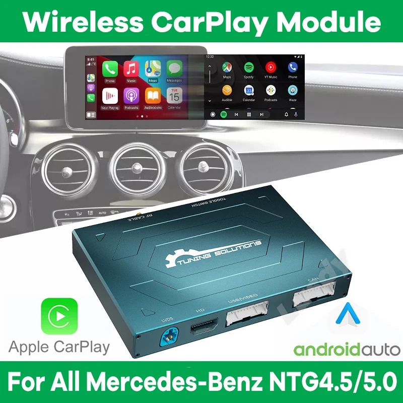 

Wireless Apple Carplay Module for Mercedes Benz A B C E CLS GLE GLA GLC GLK ML S Class NTG4.5 NTG5.0 Android Auto Interface