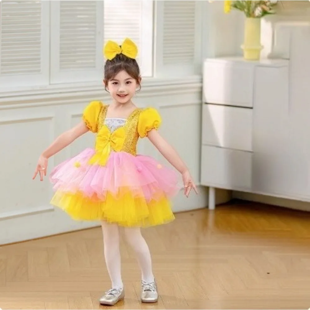 Ballet Tutu Danskleding Kinderkleding Leuke toneelkostuums Kinderkleding Prestaties Elegante maillots voor meisjes Balletjurk