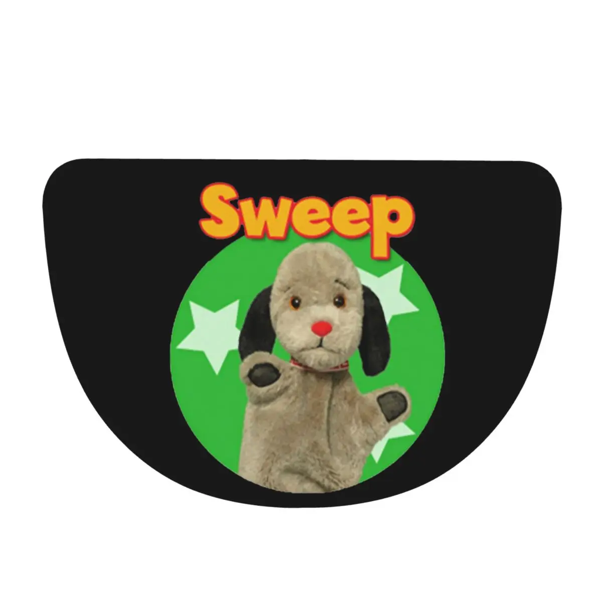 Sooty And Sweep Soft Flannel Half Round Doormat Non Slip Bathroom Mat Absorbent Floor Carpet for Garage