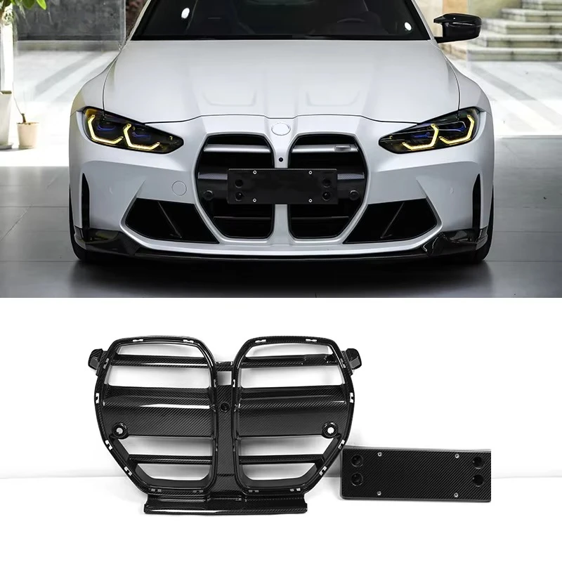 

High Quality ST Style racing Front Grille ACC 1-piece License plate base Prepreg Dry Carbon Fiber for M3 G80 M4 G82 G83