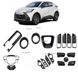 For Toyota CHR C-HR 2024 2025 Interior Accessories Gear Shift Panel Window Switch Button Air Outlet Cover Decoration Stickers