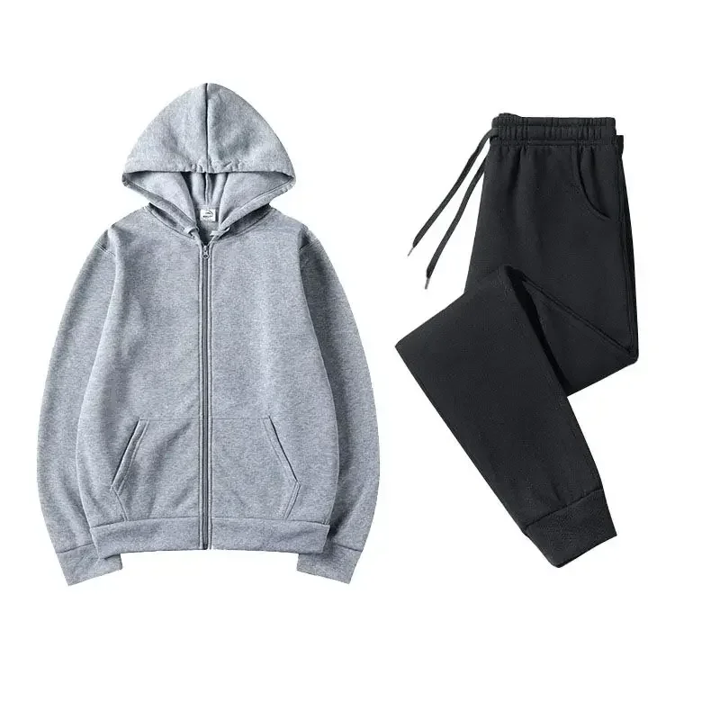 4-12 سنة رياضية للجنسين الوزن الثقيل القطن هوديي Sweatpants مجموعة زمم مقنعين سترة عارضة الشارع الشهير #2