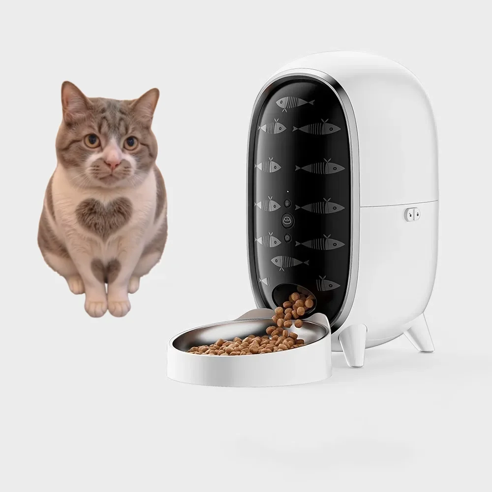 

Hot Selling Wireless Cat and Dog Feeder, Environmentally Friendly Pet Intelligent Feeder, Rechargeable Remote Video Solid Bowl