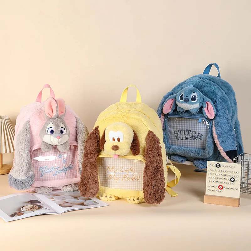 

Officially Licensed Disney Ita-Bag Backpack - Judy Hopps Stitch & Goofy Plush Doll Bag Cute Character Display Backpack for Fans
