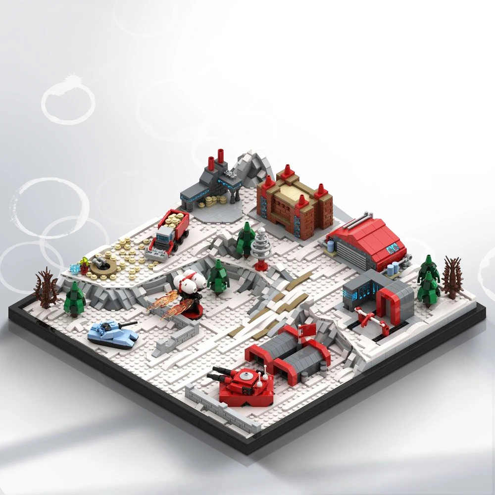 

SETBRICKS MOC Command Conquer Red Alert Soviet Base Building Block Creative Street View Bricks Toys For Kid Children Gift