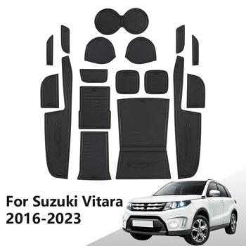 Autotürschlitzmatte für Suzuki Vitara 2016 2017 2018 2020 2021 2022 2023 Autotor Rillenpolster Konsole Getränkehalter Einsatz Untersetzer