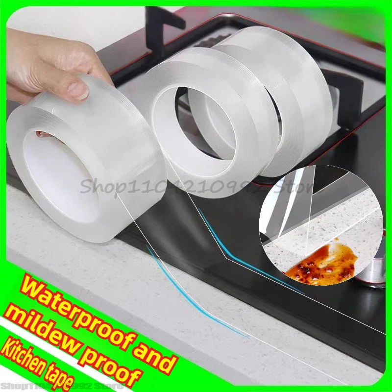 1 Roll Transparent Double Sided Nano Tape, Waterproof Wall Stickers, Reusable Heat Resistant home improvement