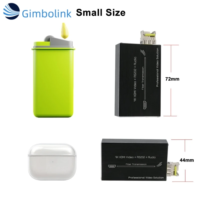 Einzelhandel Micro Mini 4K für HDMI & RS232 Extender mit externem Audio HD-MI & FTTH Glasfaser-Transceiver Optik-Medienkonvertern