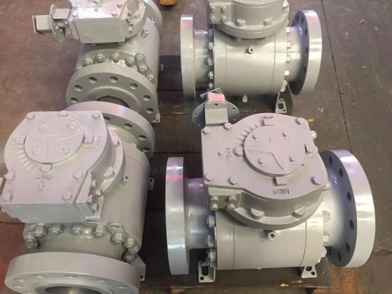 Full Bore High Pressure WCB Trunnion Mounted Ball Valve For Water Oil Gas