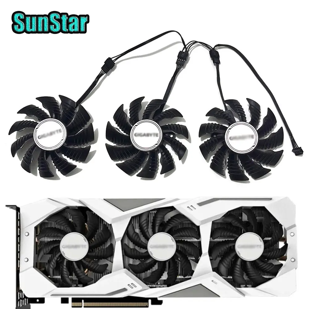 

New PLA09215S12HH T129215BU 82MM Video card cooling fan,For Gigabyte RTX 2070SUPER 2080 2080SUPER GAMING OC WHITE Video Card