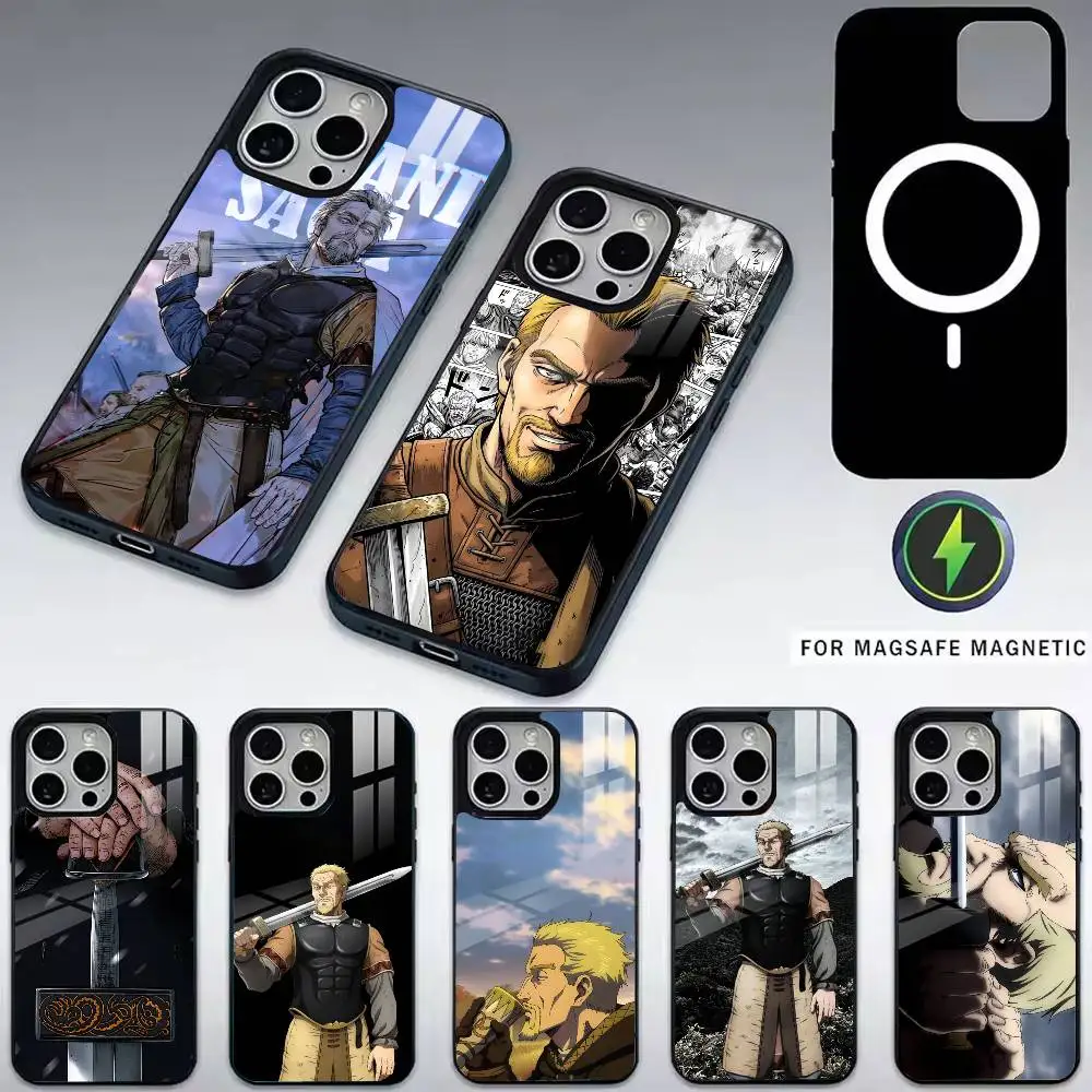

Anime Vinland-d Saga Askeladd Phone Case For iPhone17,16,15,14,13,12,11 Plus,Pro Magnetic For Magsafe Wireless Charging