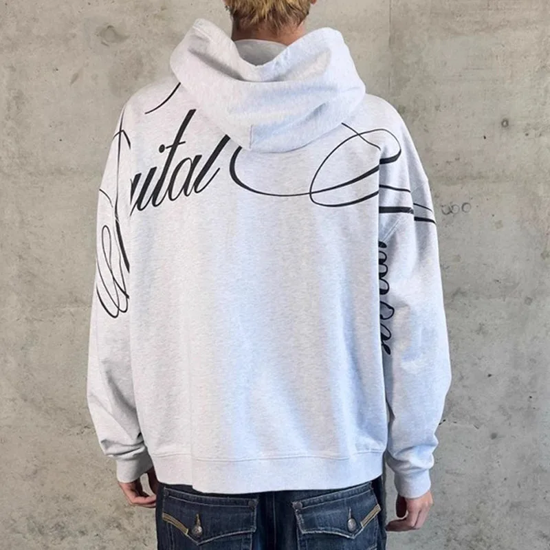 2000s INS الجمالية إلكتروني الطباعة كسول الشارع عادية كم طويل مقنع البلوز موضة المرأة فضفاضة اليومية الهيب هوب البلوز