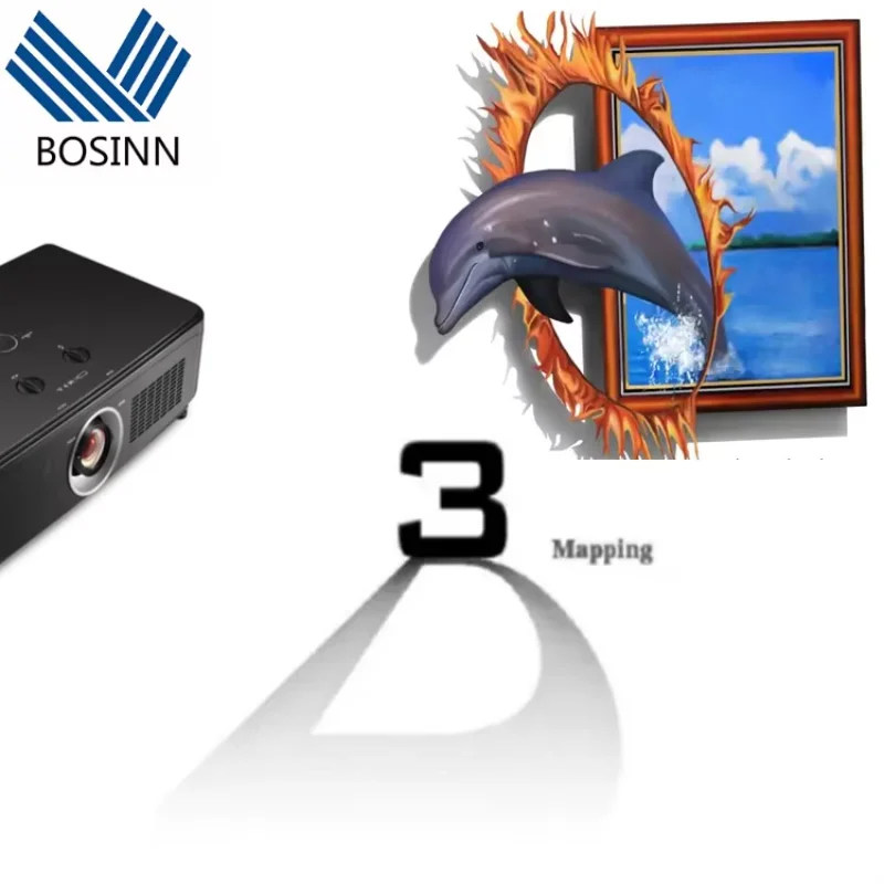 Laser Projector 3D Digital Building Landscape LPD Proyector Video Playground Amusement Park 3D Mapping Projection