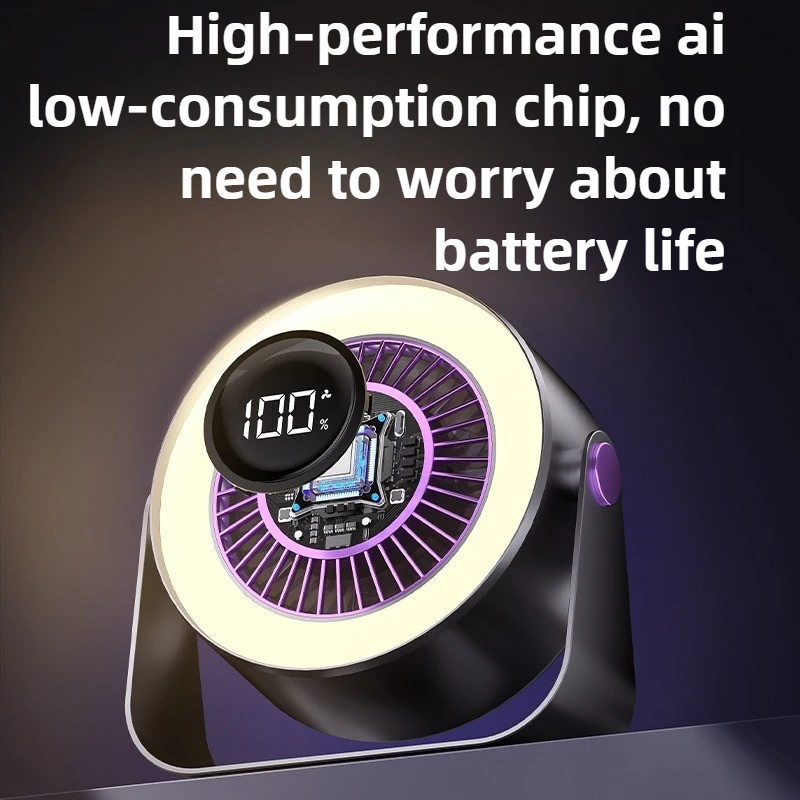 

Настольный электрический вентилятор 185 мм * 185 мм * 90 мм с подсветкой USB, высокоскоростной циркуляционный настольный электрический вентилятор, доступный для офисного кемпинга