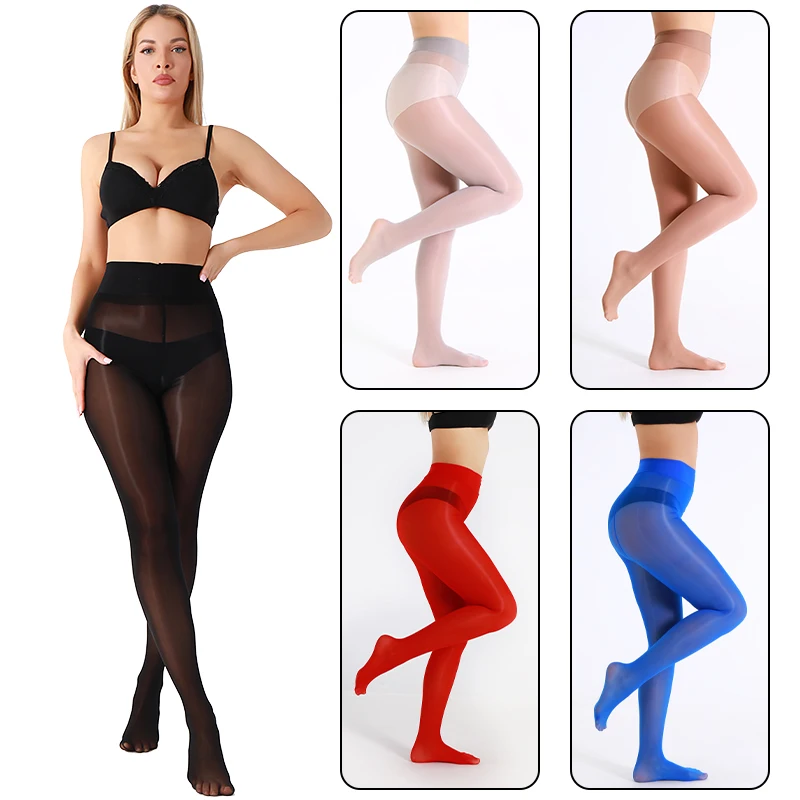 Horse Oil Socks 100% Oil Shiny Smooth Black Pantyhose 8d Large Size Durable Thin Transparent Silky Stockings for Women