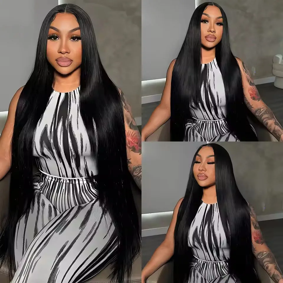 30 40 بوصة شعر طبيعي مفرود 13x4 13x6 Hd الدانتيل الباروكة الأمامية البرازيلي الدانتيل الجبهة خصلات الشعر المستعار الإنسان للنساء السود قبل قطعها