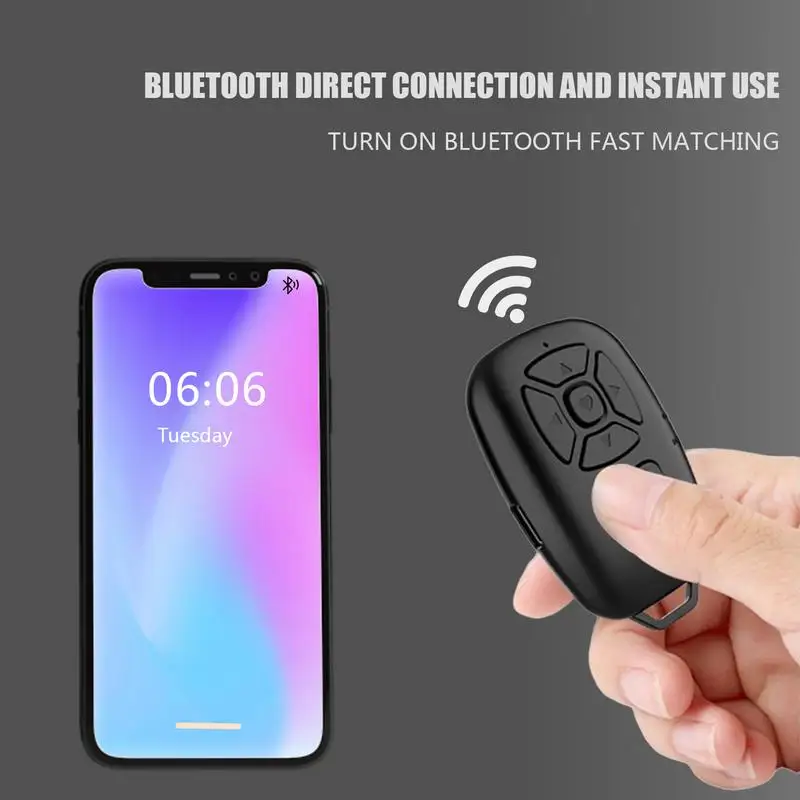 Bluetooths-compatible Remote Control Button Wireless Controller Self-Timer Rechargeable Smartphone Camera Shutter Control Selfie