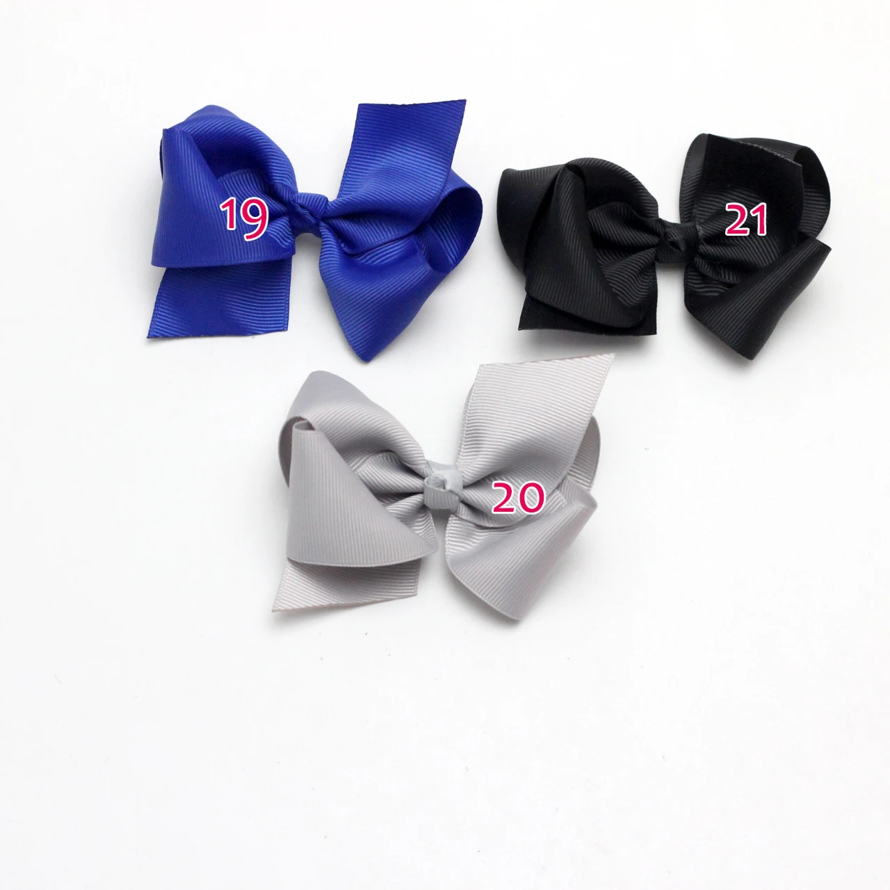 Cabelo Ribbon Bow para meninas, Acessórios para cabelo, Baby Headwear, Clipe de cabelo, Fita Bowknot Clip, Grosgrain Hairbow, Kids Hairpin, 10 pcs