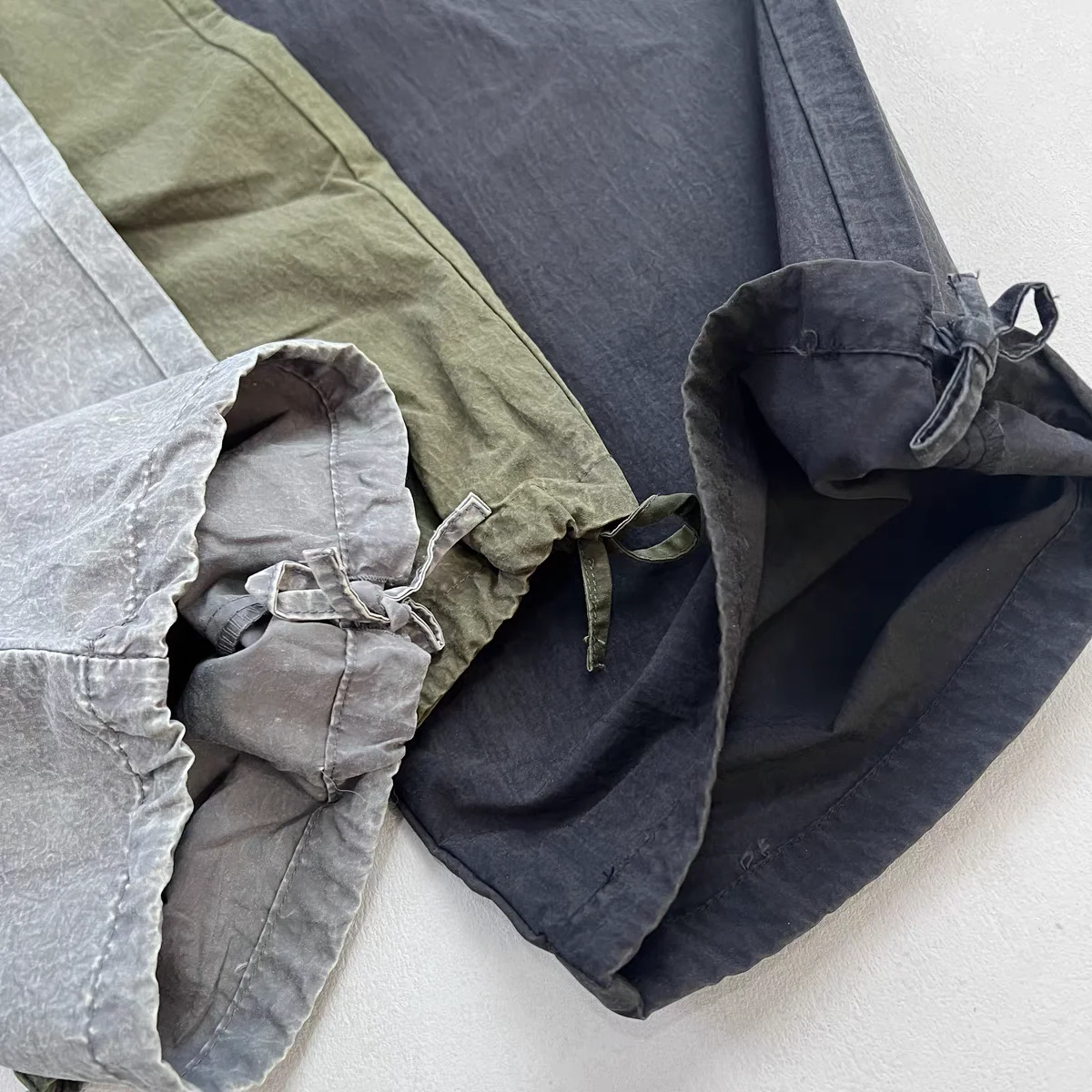 Damskie spodnie casual z nylonu Qui Dry, styl vintage, elastyczna talia, luźne, wygodne, uniwersalne, długie spodnie z prostymi nogawkami, zapinane na zamek...