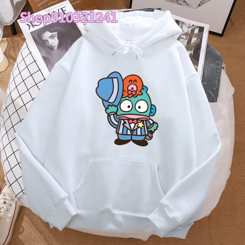 Hangyodon-Hoodies gráficos para mulheres, desenhos animados fofos, capuz casual, moletom engraçado, tops kawaii, roupas femininas, moda