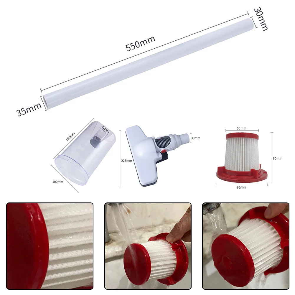 For VC333  Vacuum Cleaner Dust Cup Or Filter Element Or Long Rod Or Ground Brush Household Cleaning Product Accessories