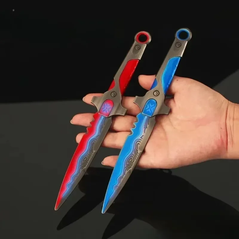 半透明の金属製の武士の剣のおもちゃ,バランスの取れた武器,vctロック,ミサコルディアナイフゲーム,周辺機器,クラフトギフト,21cm