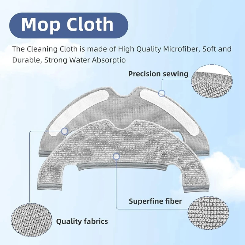 For Dreame Bot D10 Plus, Z10 Pro, L10 Plus Robot Vacuum Replacement Parts Accessories Main Brush Filter Mop Dust Bag