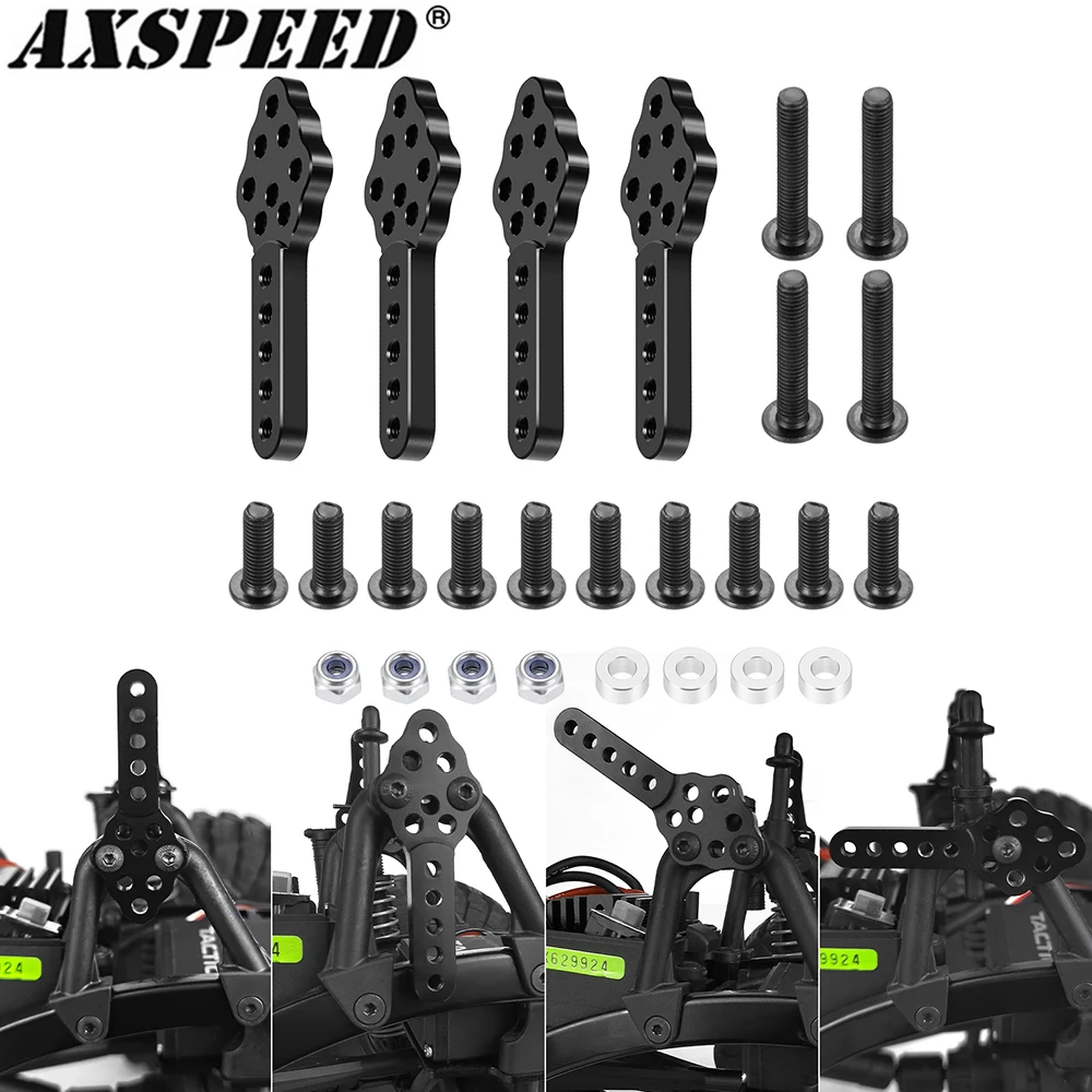 AXSPEED Metal Shock Mount Lift Kit Adjustable Front Rear Suspension Shock Stand for 1/10 RC Crawler Car Axial SCX10 Upgrade Part