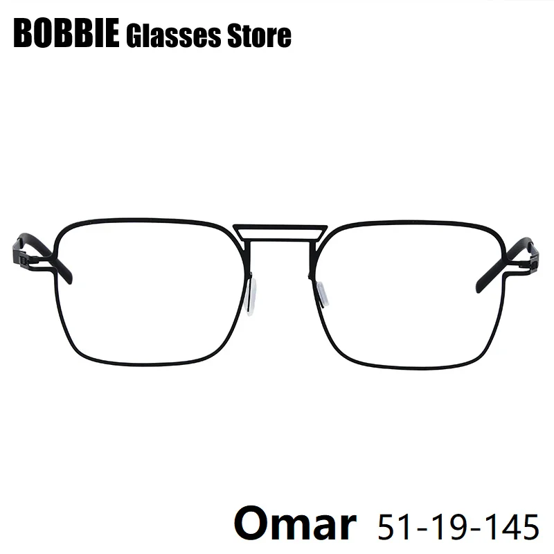 Creative Square Glasses Frame Handmade No Screw Ultra Light Thin Rim Men Women Eyeglasses Eyewear German Brand Design Spectacle