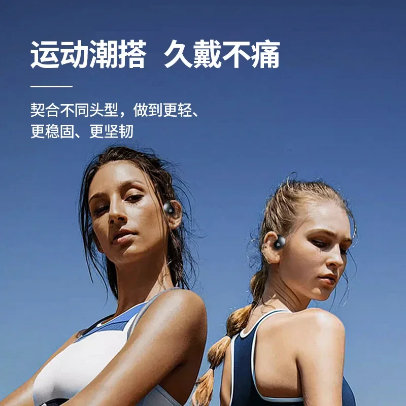 Nuevo Auriculares inalámbricos Bluetooth con traducción de IA, auriculares deportivos no intrauditivos táctiles con conducción ósea, batería de larga duración