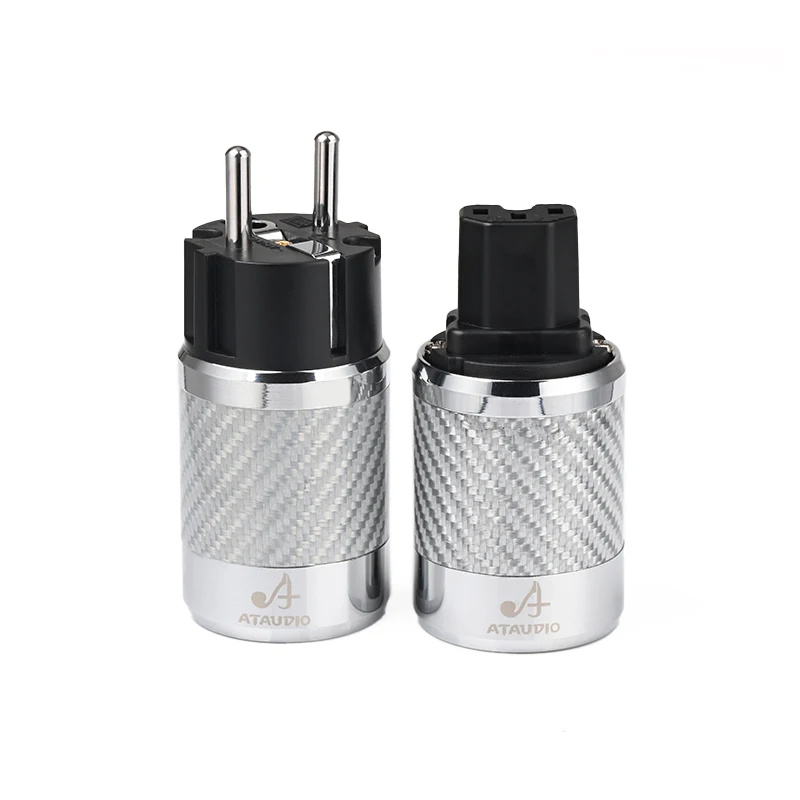 

Высококачественная аудиоразъем HIFI из углеродного волокна с разъемами США, ЕС, Австралии для DIY кабеля питания