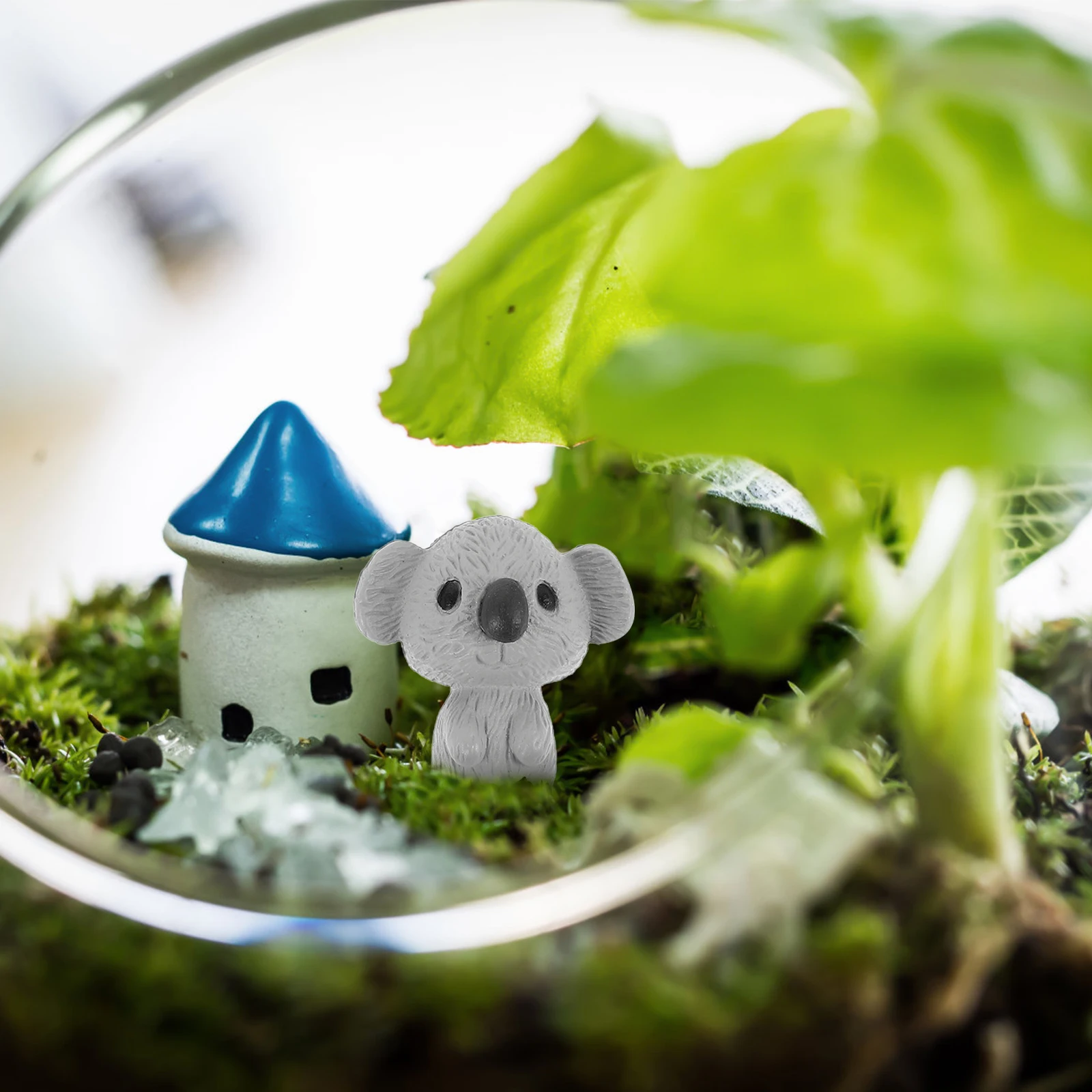 

10 Pcs Animal Figurines Bear Cake Decoration Resin Ornaments Arctic Animals