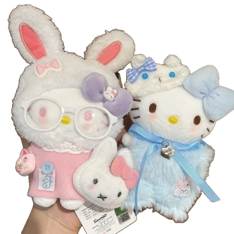 جديد رقيق ودافئ مرحبا كيتي المفاتيح عيد الميلاد متماسكة قبعة زي دمية حقيبة ملحق المشجعين الاطفال هدية #5