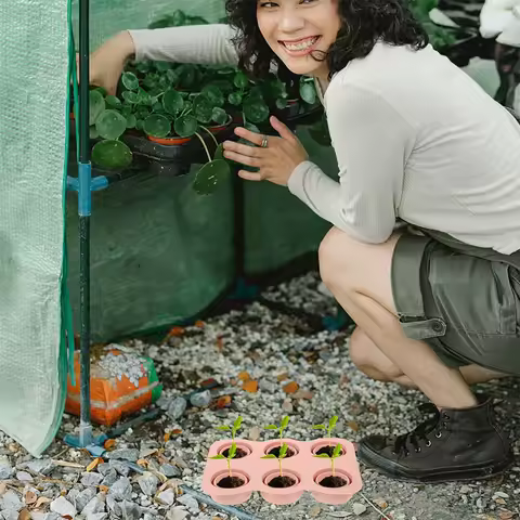 Silicone Starter Tray Plant Germination Nursery Planter Indoor Seed Sprouting Tray Multi-Grid Growing Box Garden Propagator