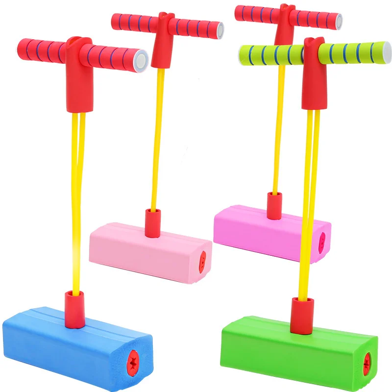 Children's Jumping Pole Toys Outdoor Sports Games Foam Spring Jumping Machine Sense Balance Training Frog Jumping Holiday Gift