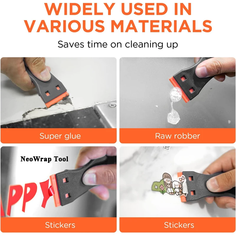 Pengikis Penghilang Lem Pengikis Pembersih Penghilang Kaca Plastik Multifungsi Alat Aplikasi Film Mobil Pengikis Cat Pisau Cukur