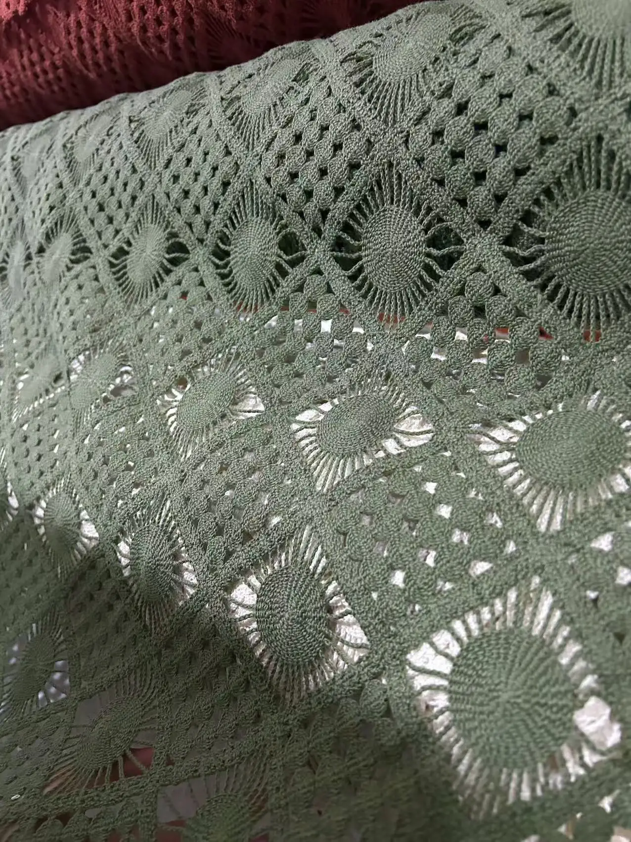 Water-soluble Cotton Crochet Embroidered Fabric Clothing Curtain Tablecloth Decorative Sewing Fabric