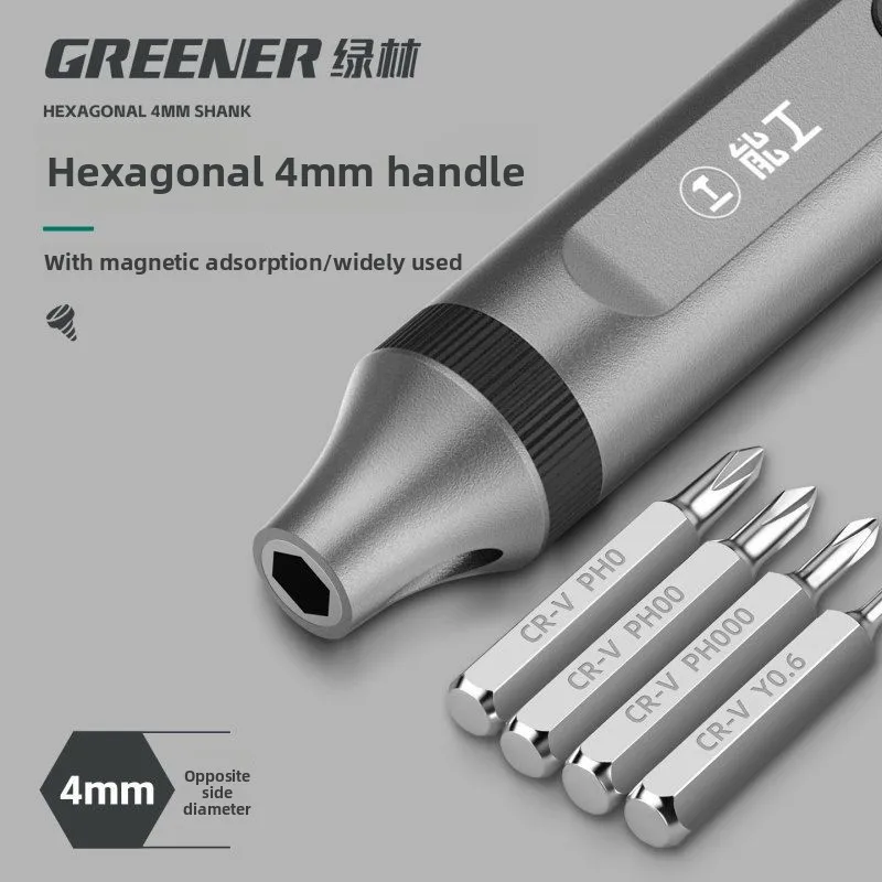 

Green Forest Hexagonal Screwdriver Head Kit Magnetic Set, S2 Steel Household Cross Word Detachment Phone Glasses Tool