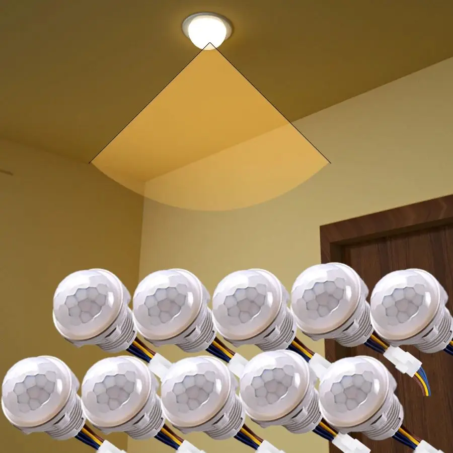 AC 110V 220V Sensor Smart Home Human Body Automatic Sensor Night Lamp Mini Motion Sensor Pir Infrared Motion Sensor Smart Switch