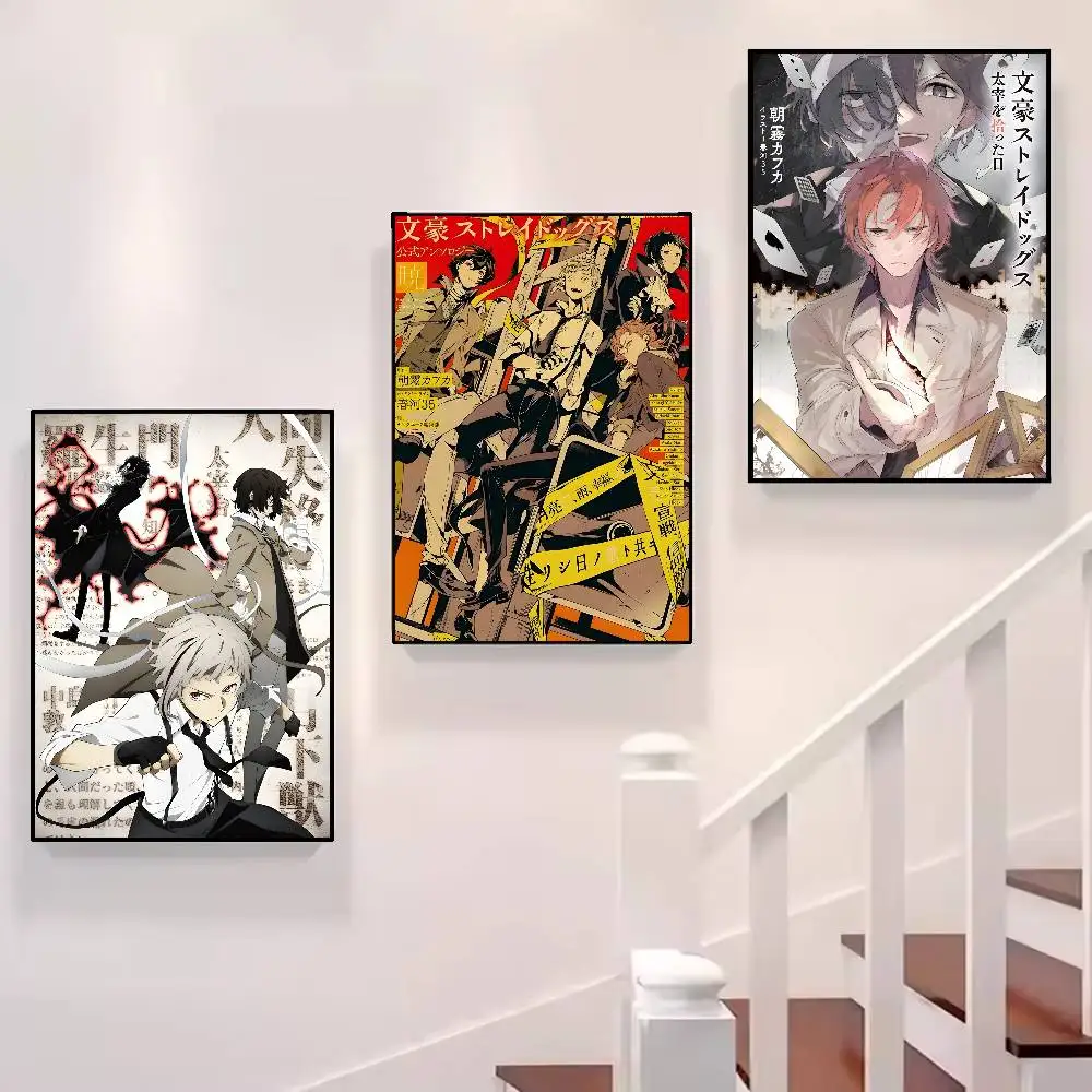 Wall Art Print Poster Japanese Art Exhibition Decorative Painting Modern Home Decor Gift Unframed Anime B-Bungo S-Stray D-Dogs