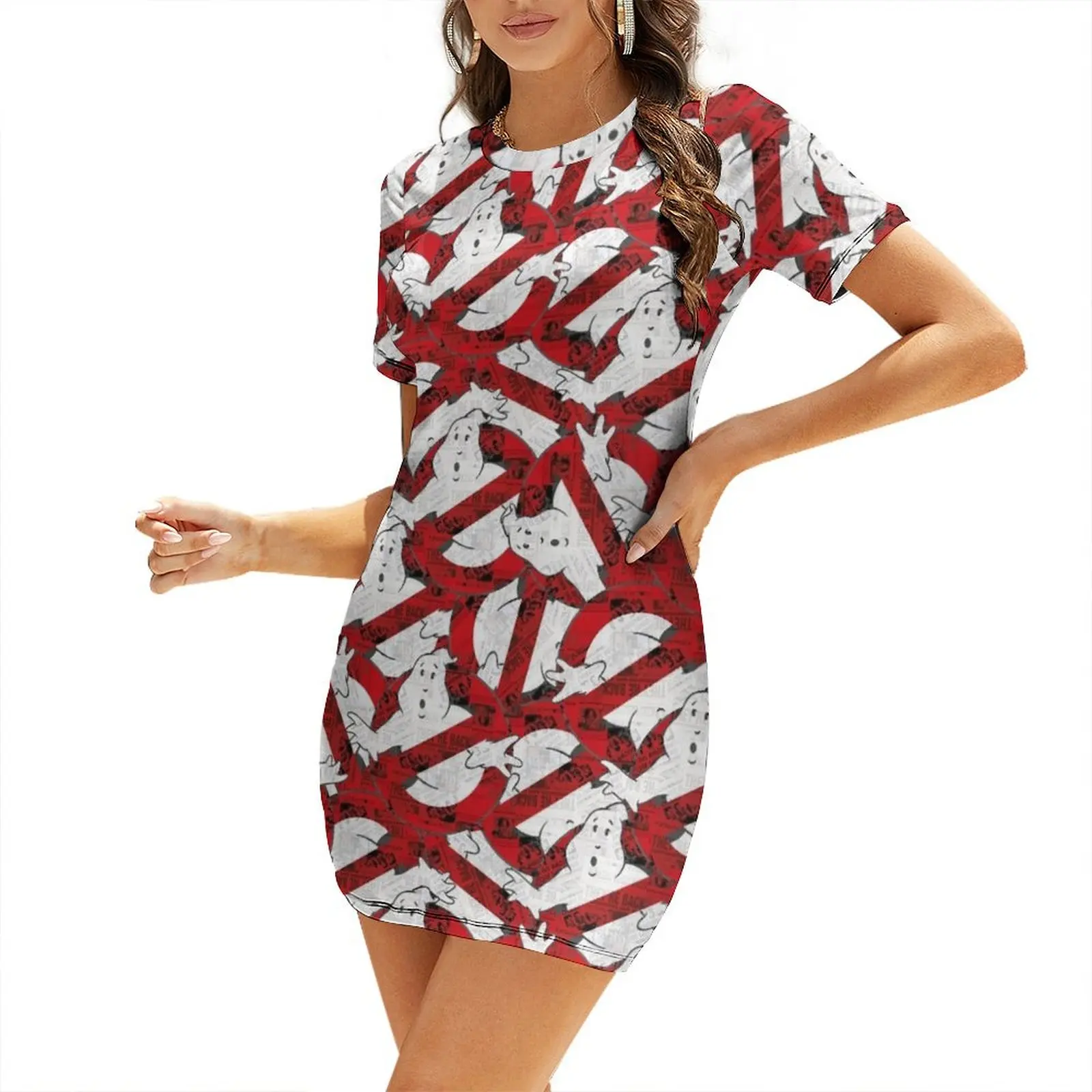 The GhostBusters logo pattern Short-Sleeved Dress sexy dress dresses for special events Dress