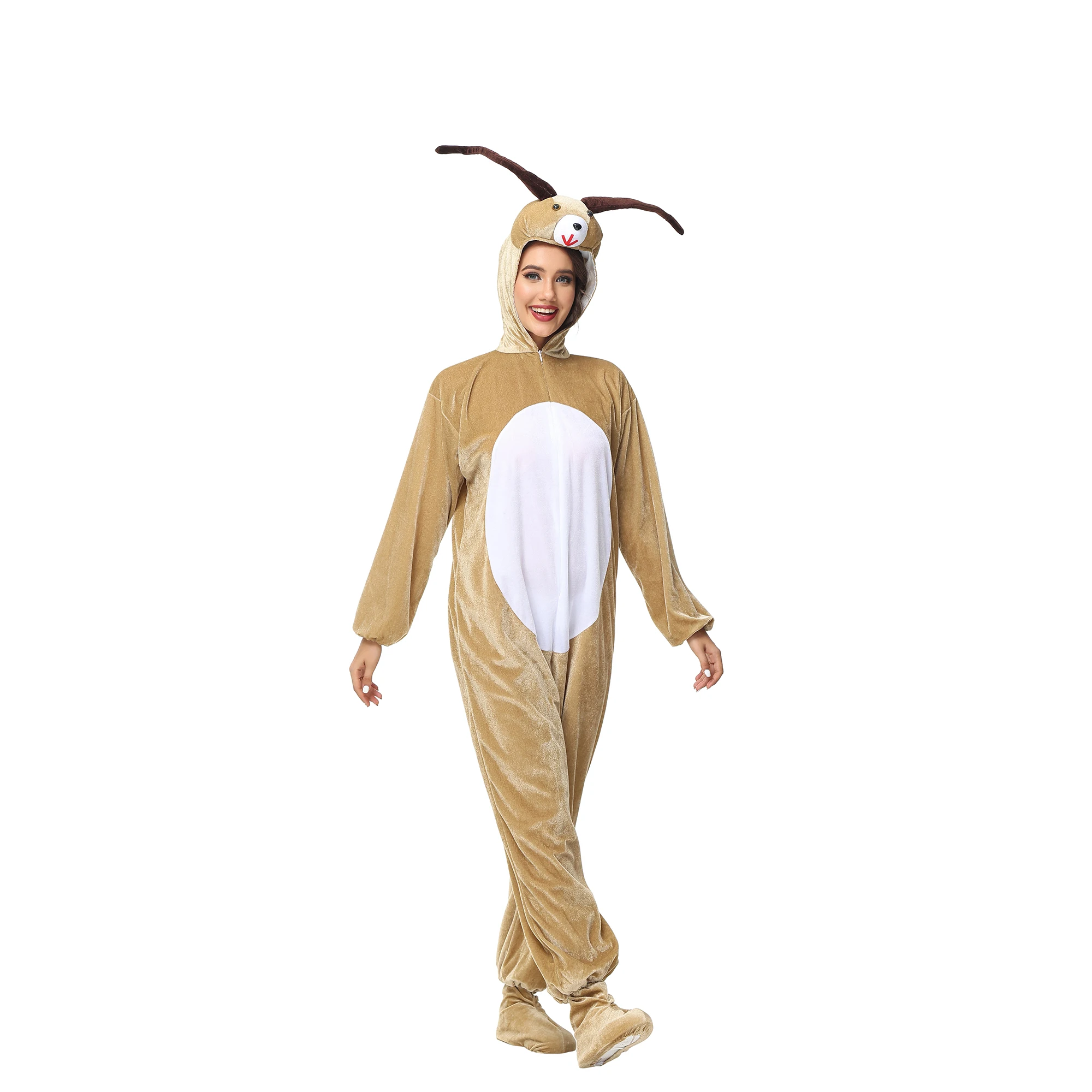 Adult Unisex Halloween Costumes for Women Carnival Jumpsuit Animal Cute Goat Cosplay Costumes